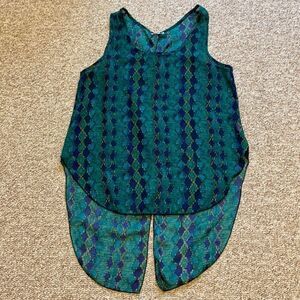 Loco Blue Tank Top Blouse